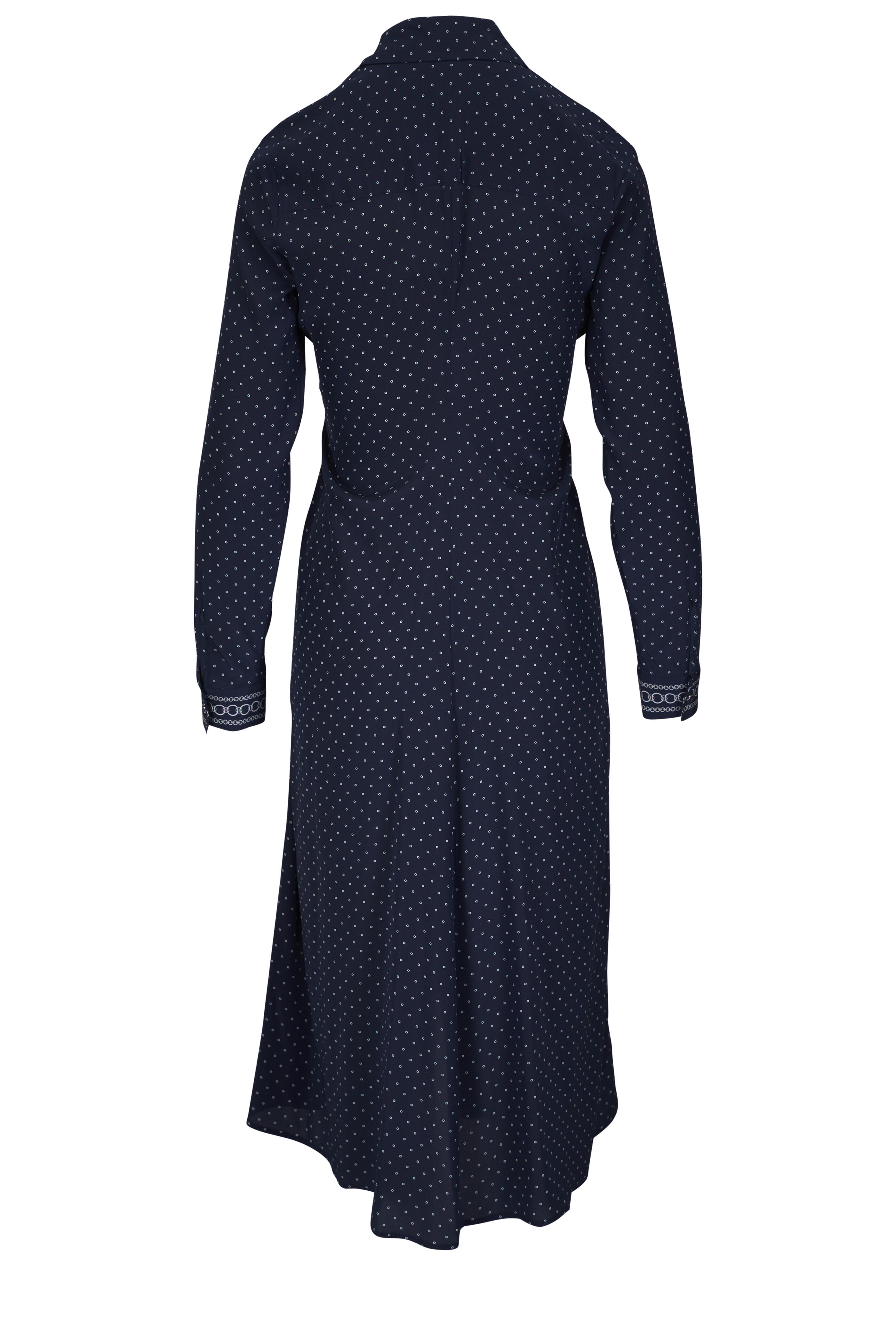 Veronica Beard - Lex Navy Multi Polka Dot Midi Dress
