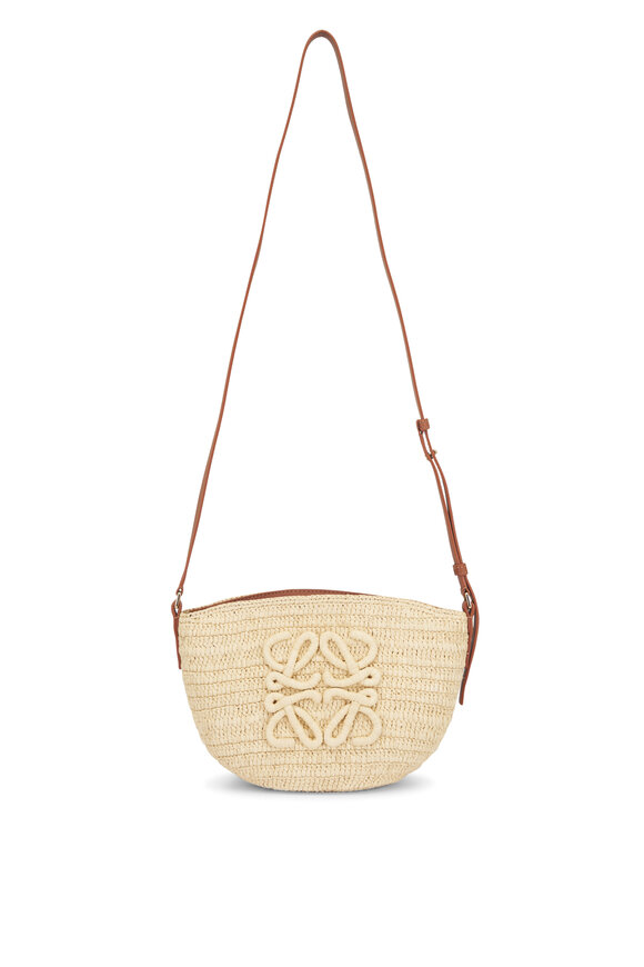 Loewe Small Eclipse Raffia & Leather Pochette