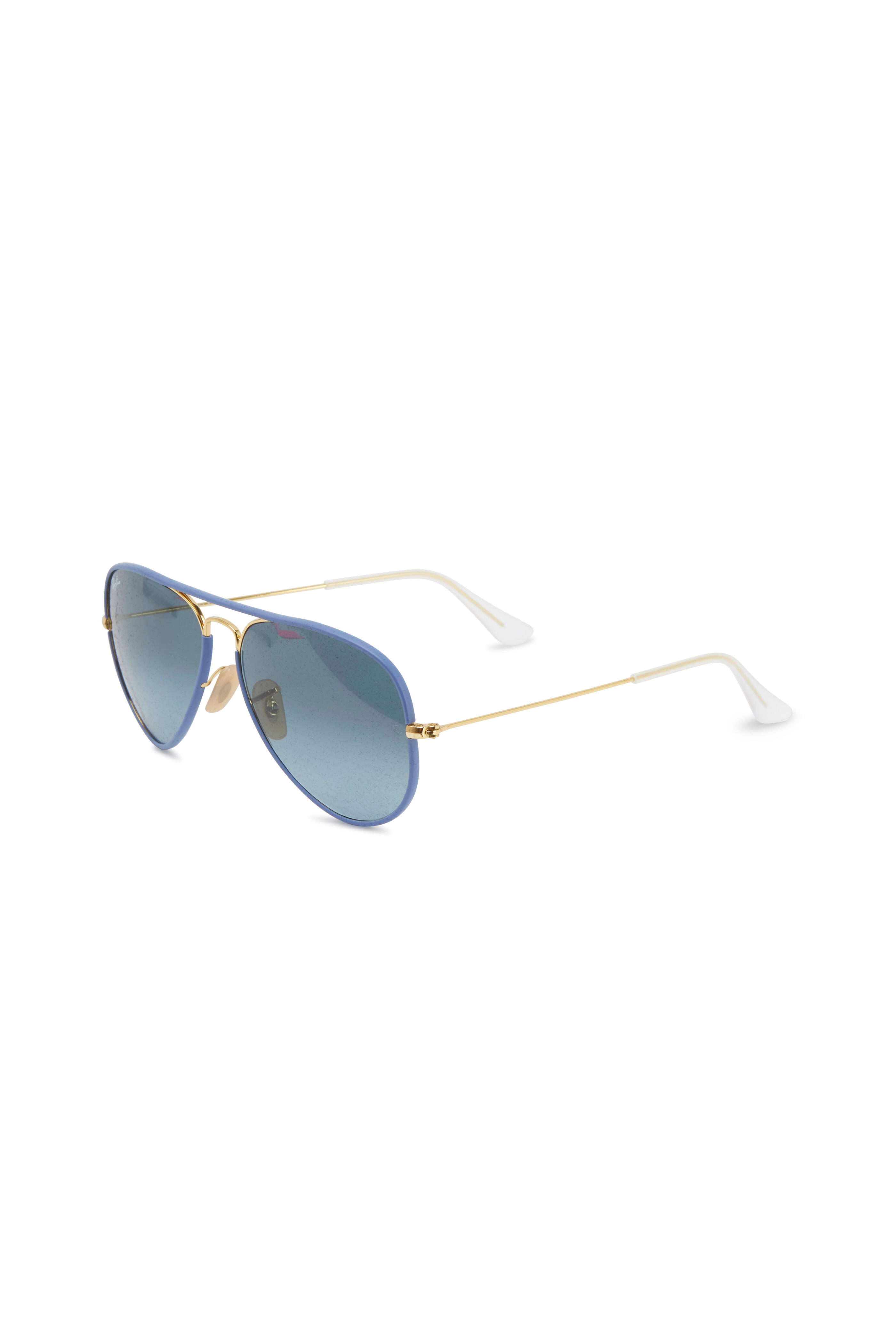 Ray Ban - Aviator Full Color Blue Sunglasses