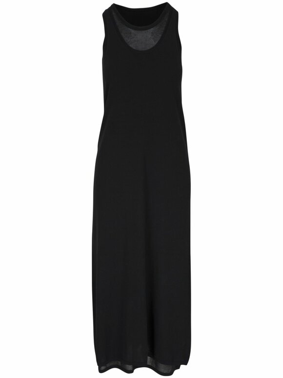 Totême - Black Layered Knit Tank Dress 