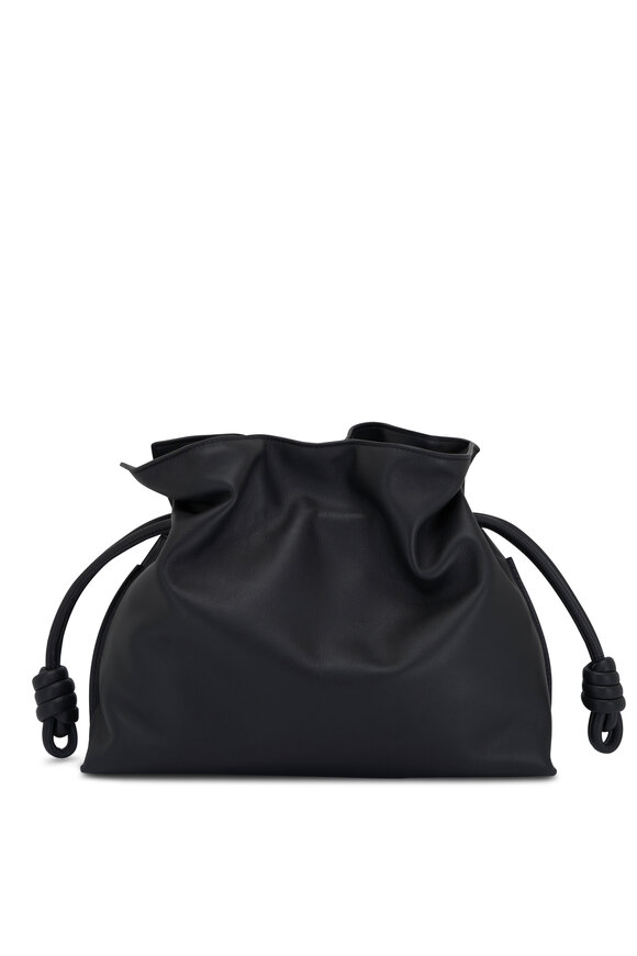 Loewe - Medium Flamenco Black Leather Clutch