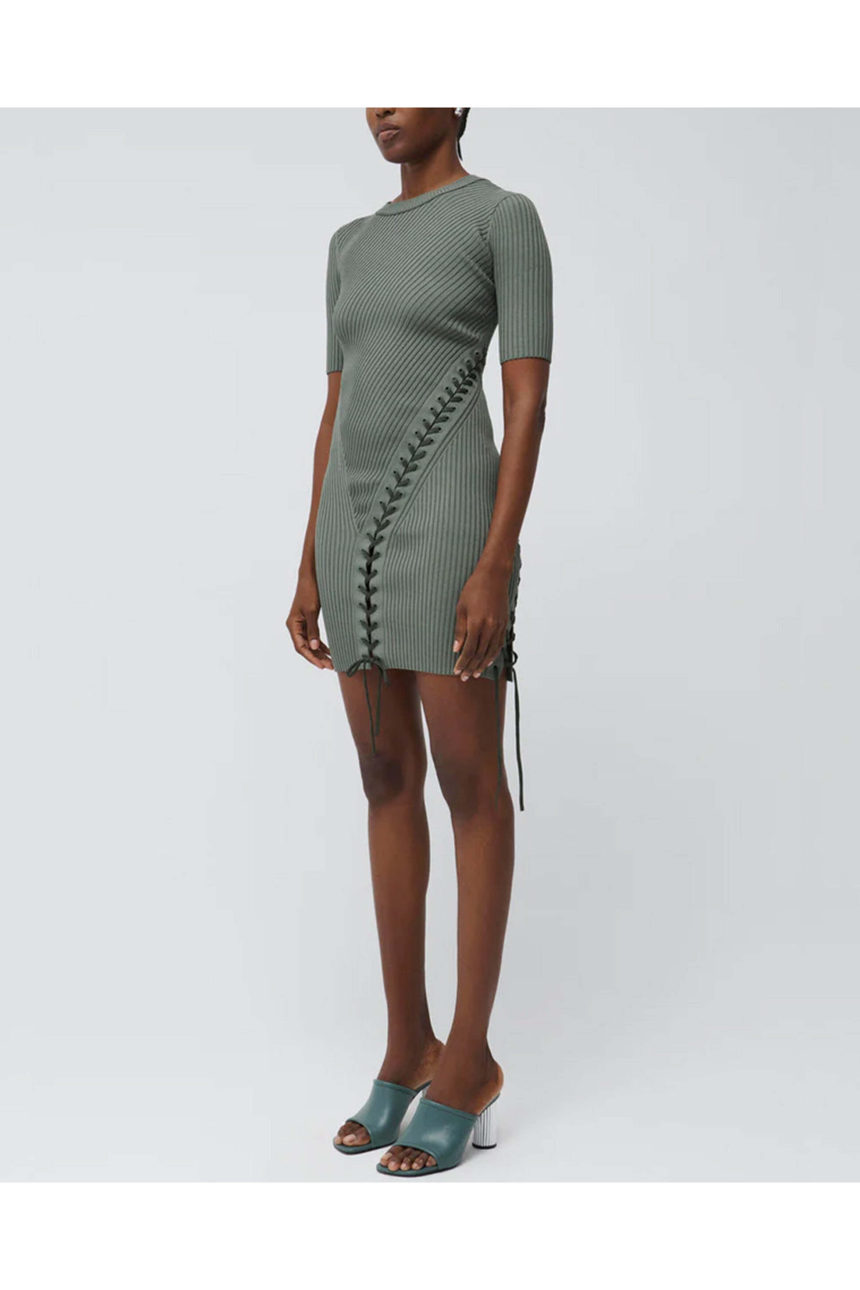 Simkhai - Park Slope Lace Up Gilly Mini Dress