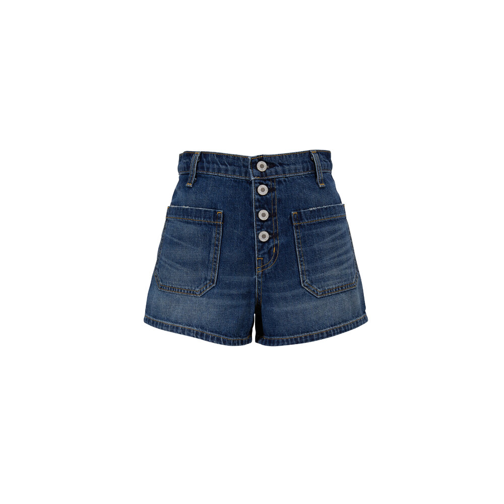 NILI LOTAN Mollie distressed denim shorts 【関税なし】 Woman's Nili Lotan Mollie Denim Shorts Size 26 Retail $295