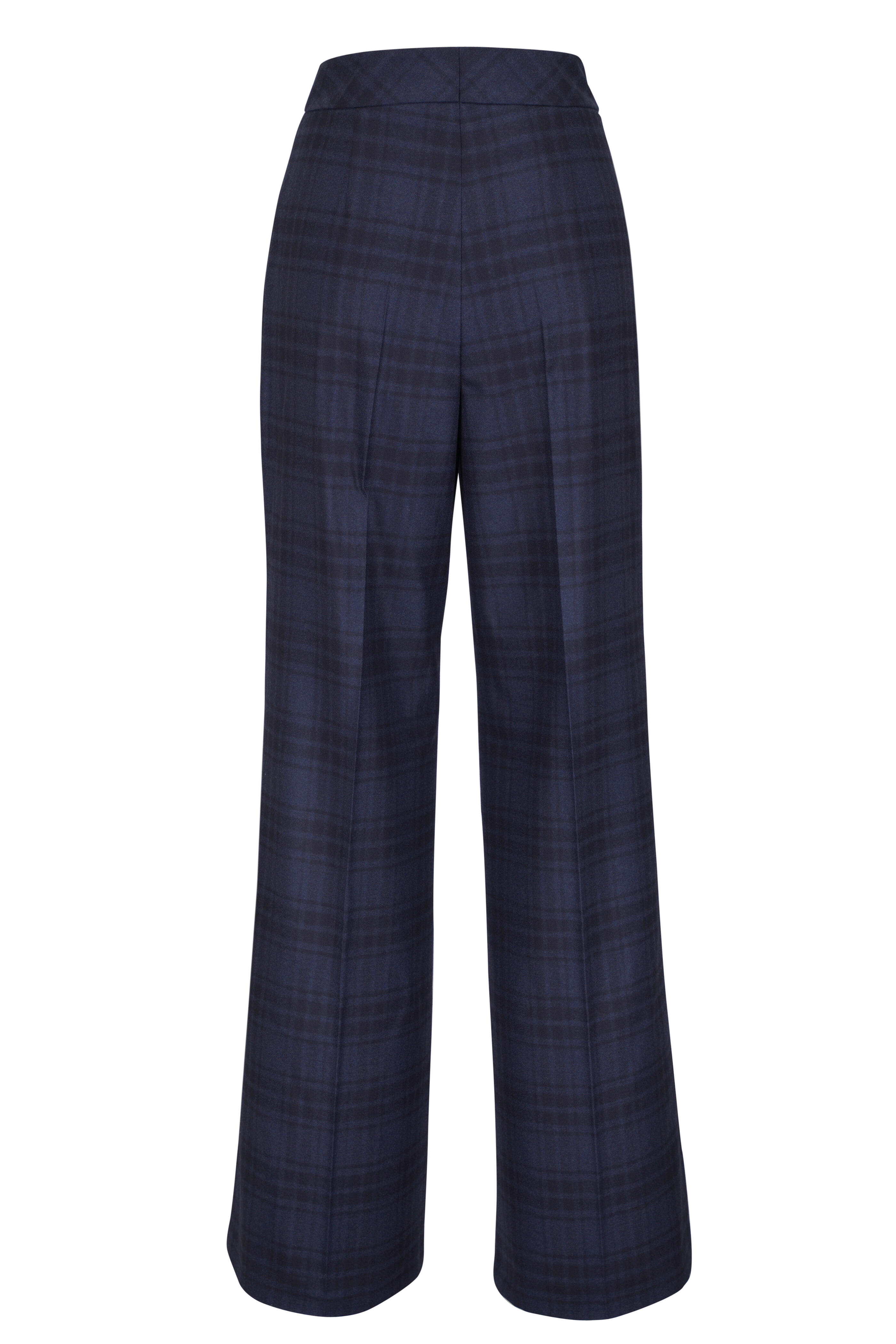 Akris - Fior Denim & Black Check Wool Pant