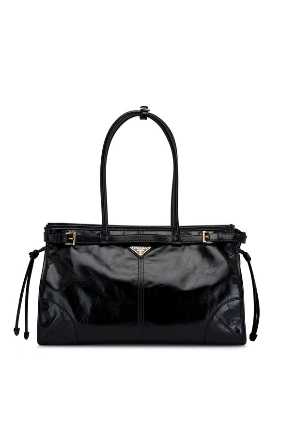 Prada Medium Black Soft Leather Handbag