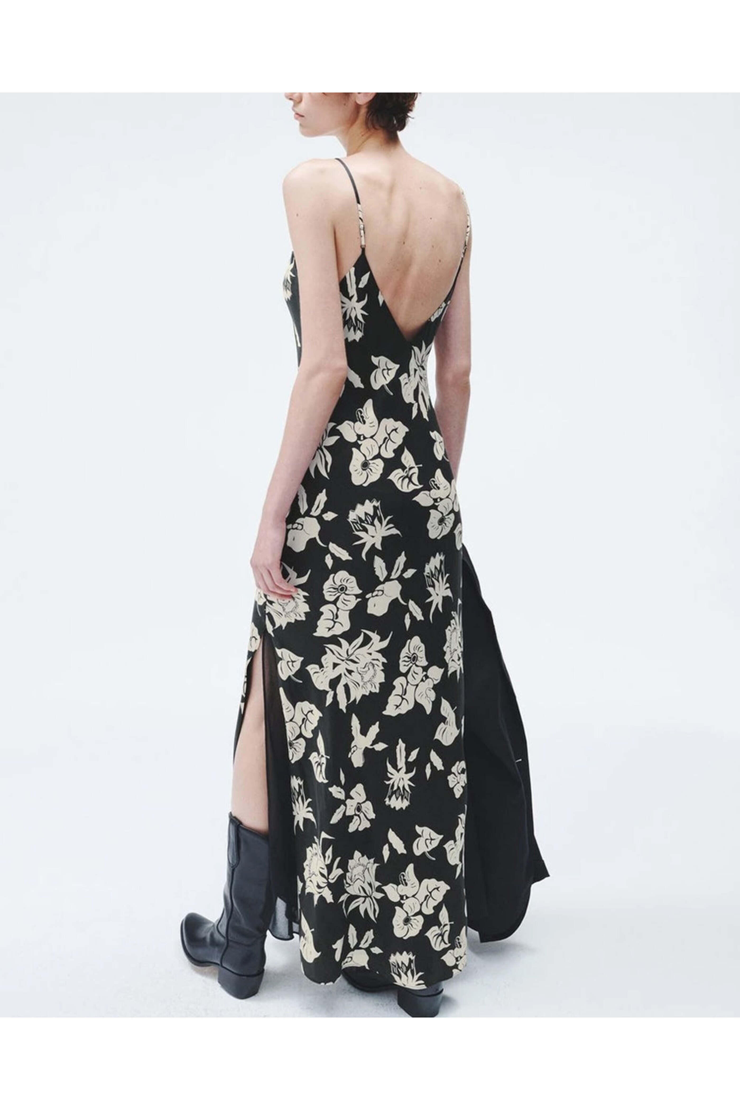 Rag & Bone - Black Floral Print Larissa Dress