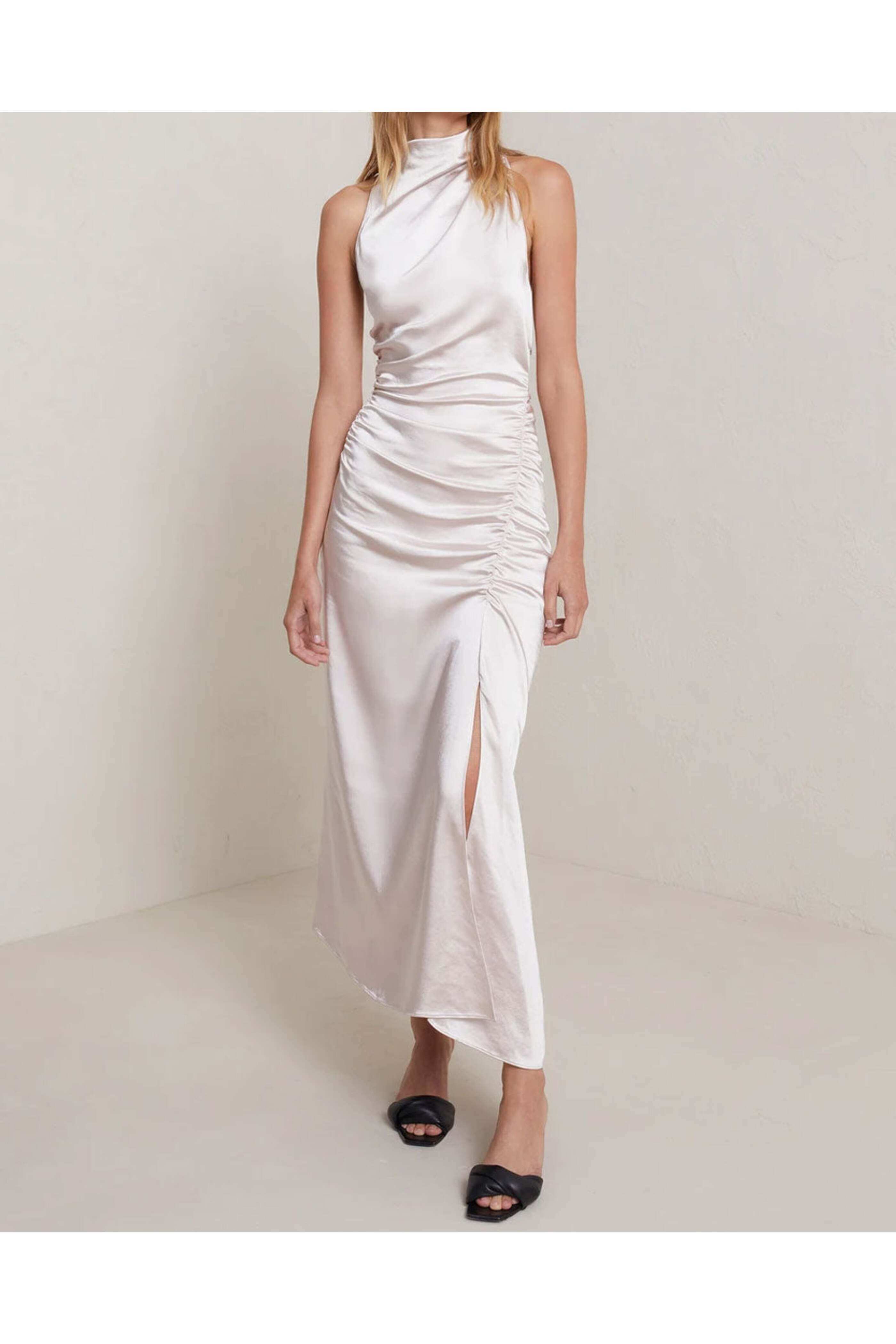 A.L.C. - Pink Satin Inez Midi Dress