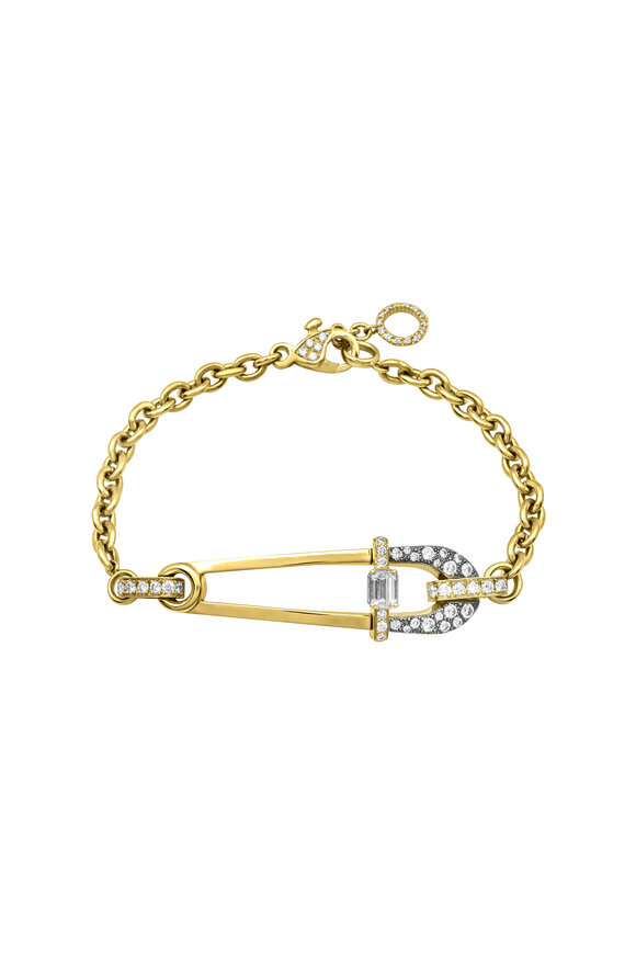 Mariani Diamond Safety Pin Bracelet