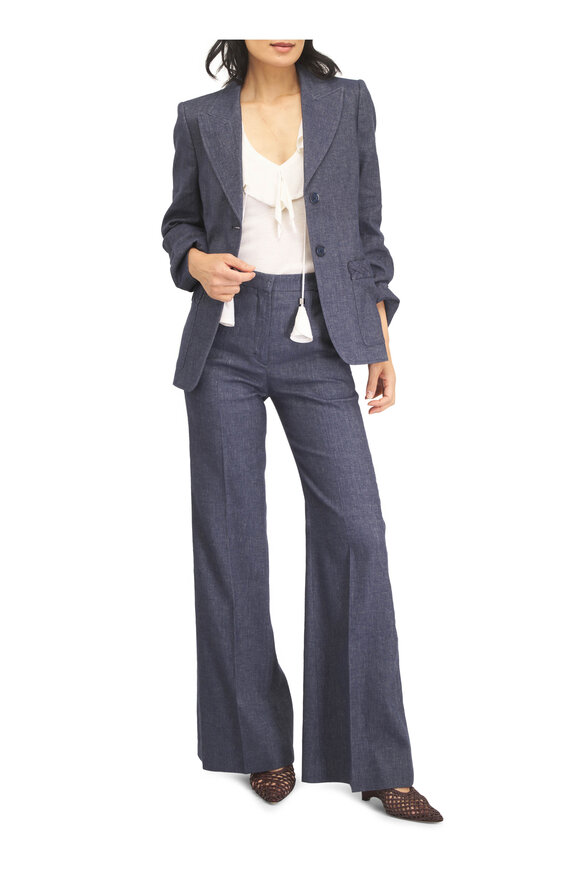 Dorothee Schumacher Fluid Denim Blue Jacket - view 2