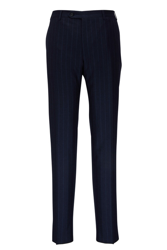 Canali - Navy Blue Stripe 120s Wool Suit