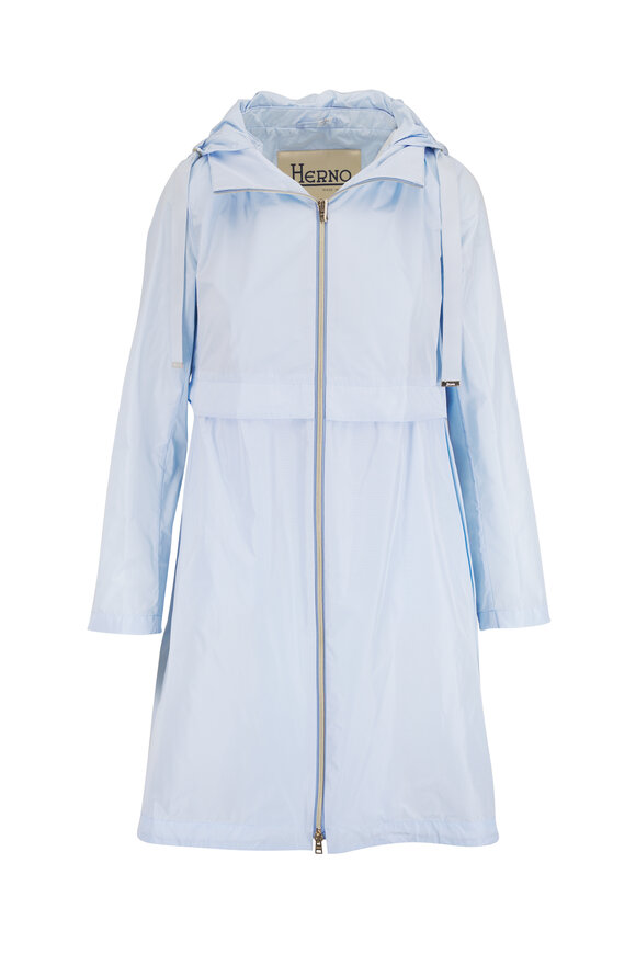Herno Light Blue Techno Taffeta Coat - view 1