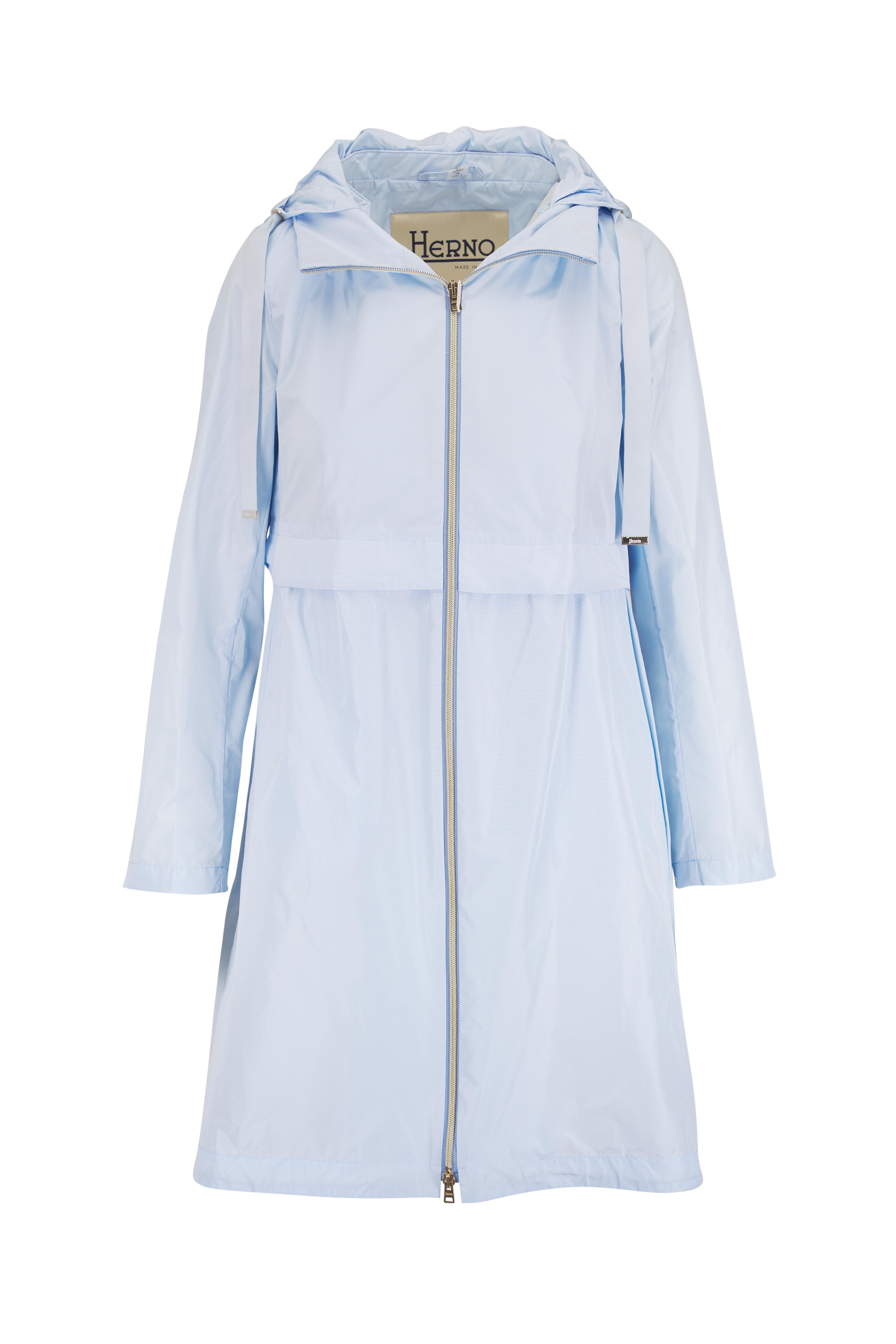 Herno - Light Blue Techno Taffeta Coat
