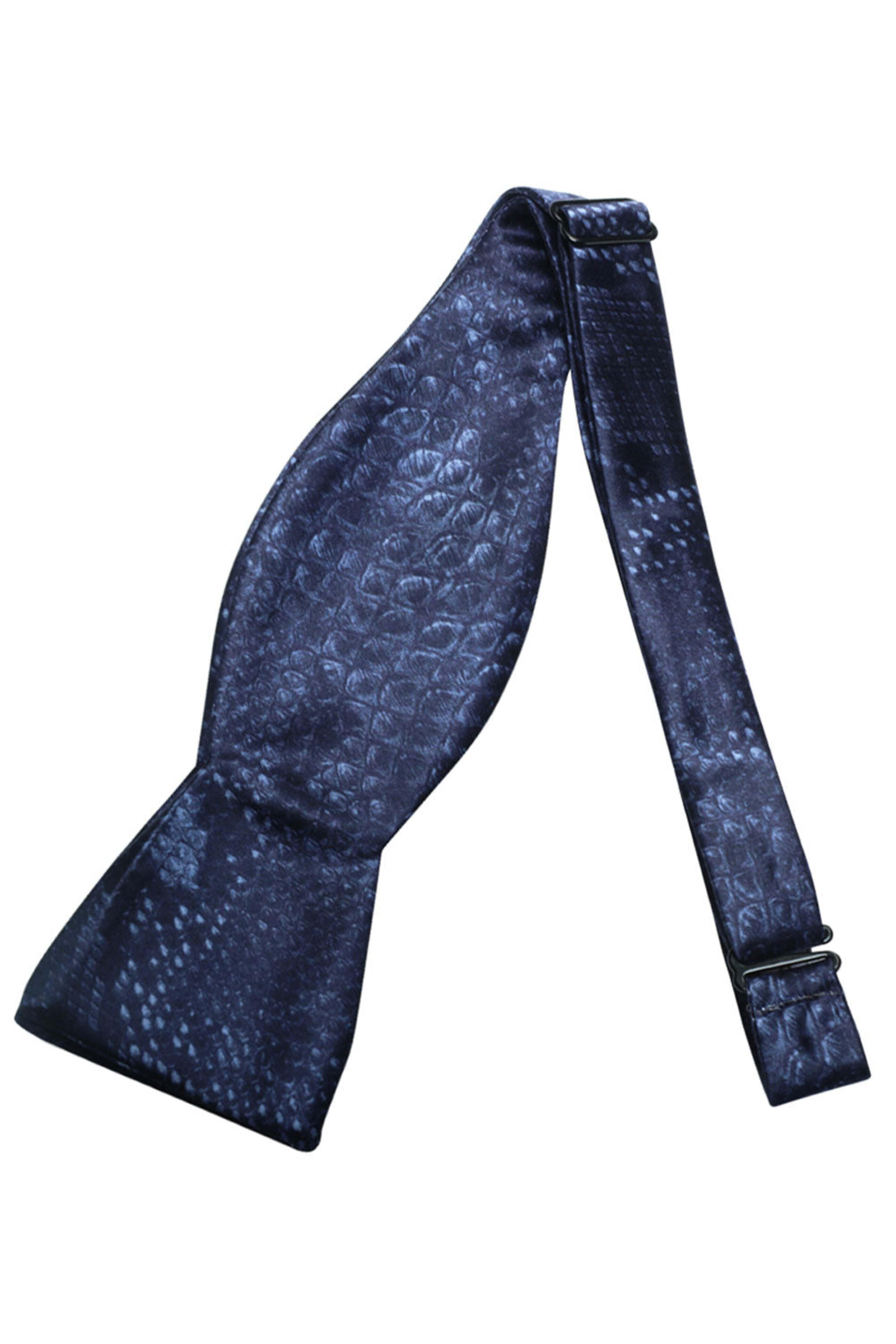 Edward Armah - Navy Snake Skin Bow Tie