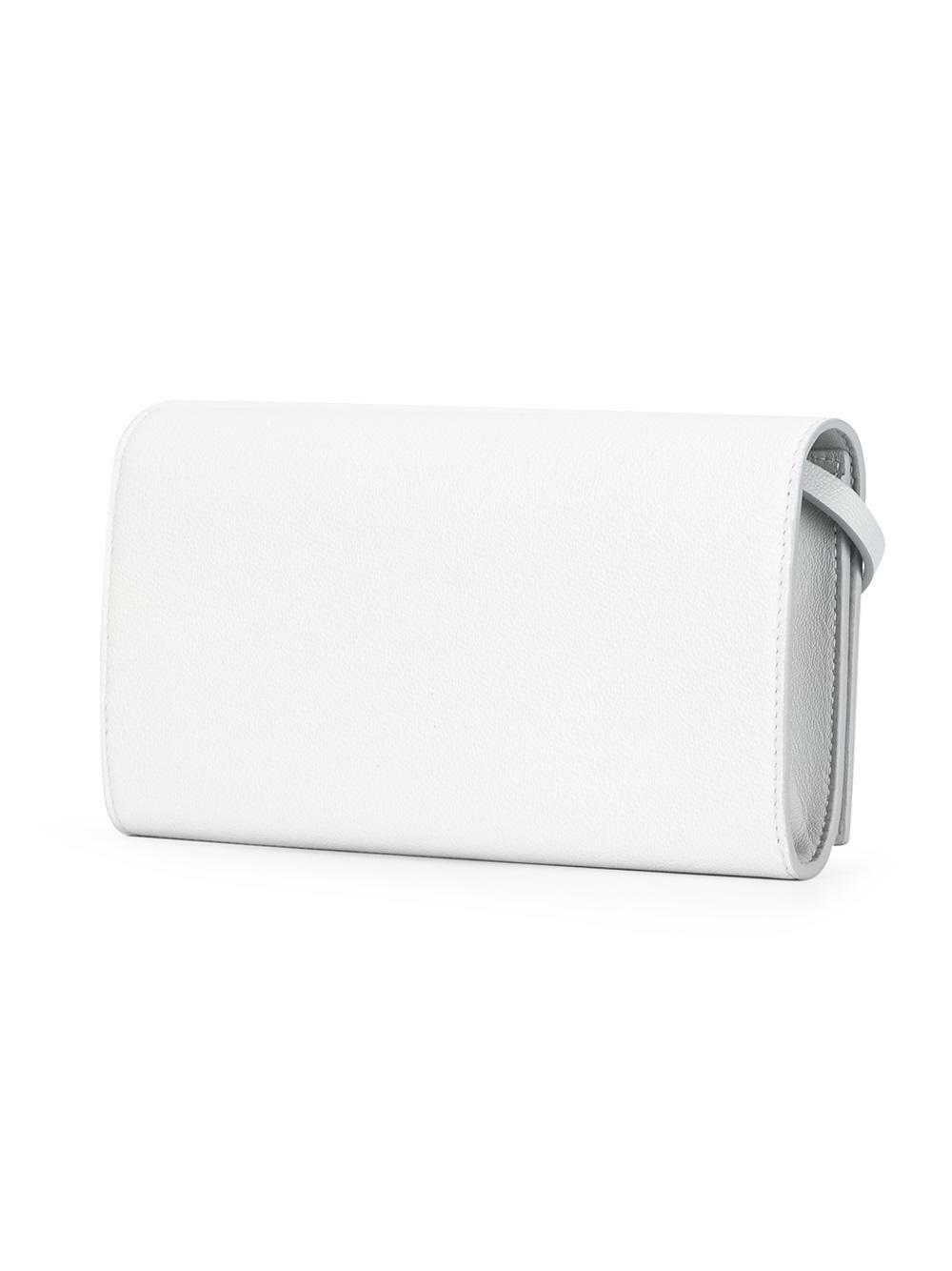 McQueen - Insignia White Leather Strap Wallet