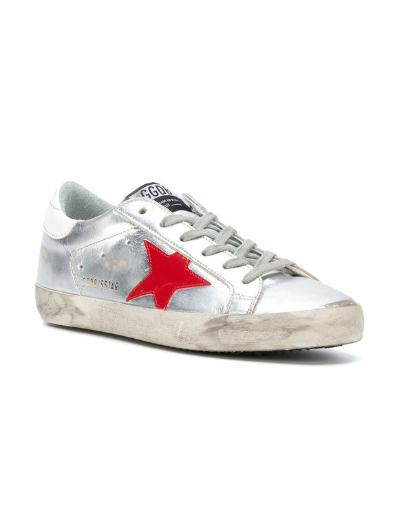 Golden Goose - Women's Superstar Silver Leather Low-Top Sneaker