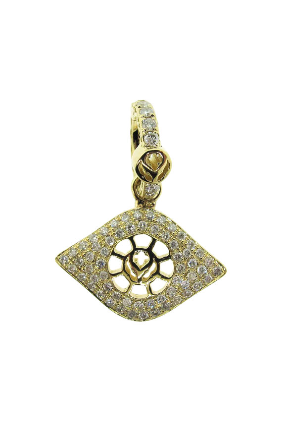Loree Rodkin Small Pave Evil Eye Pendant