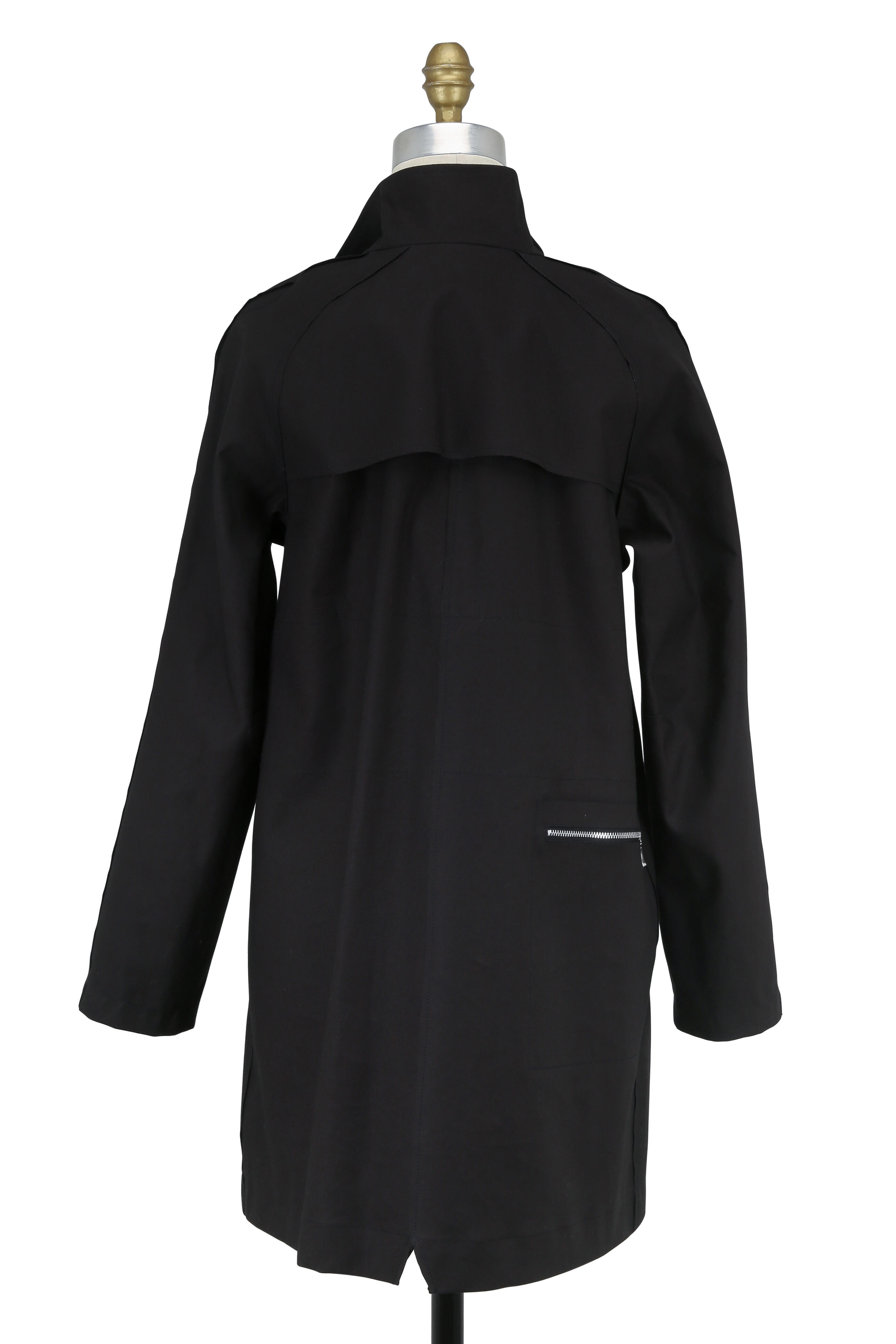 Pret Pour Partir - Eclat Black Waxed Cotton Trench Coat