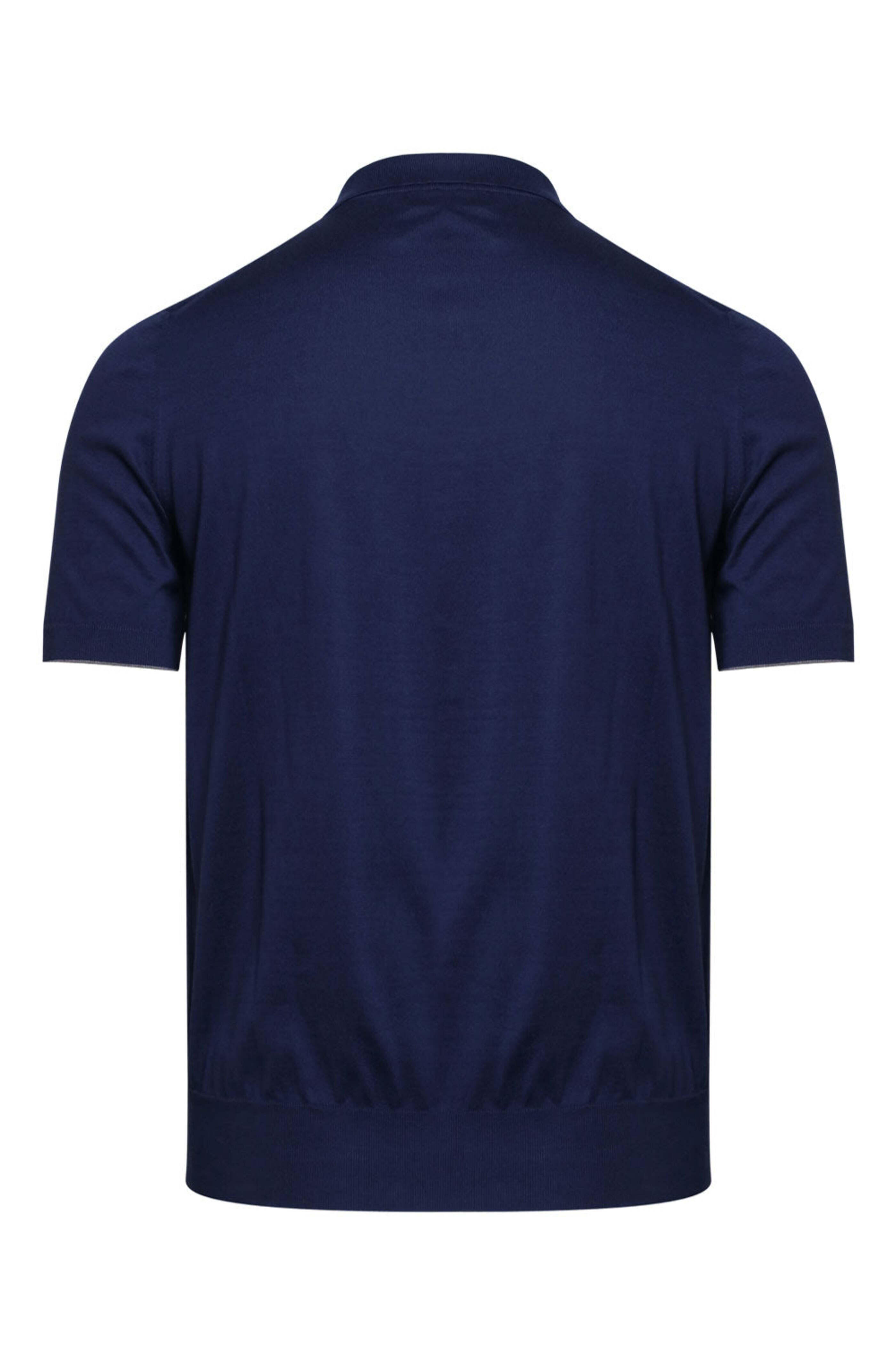 Brunello Cucinelli - Navy Short Sleeve Polo | Mitchell Stores