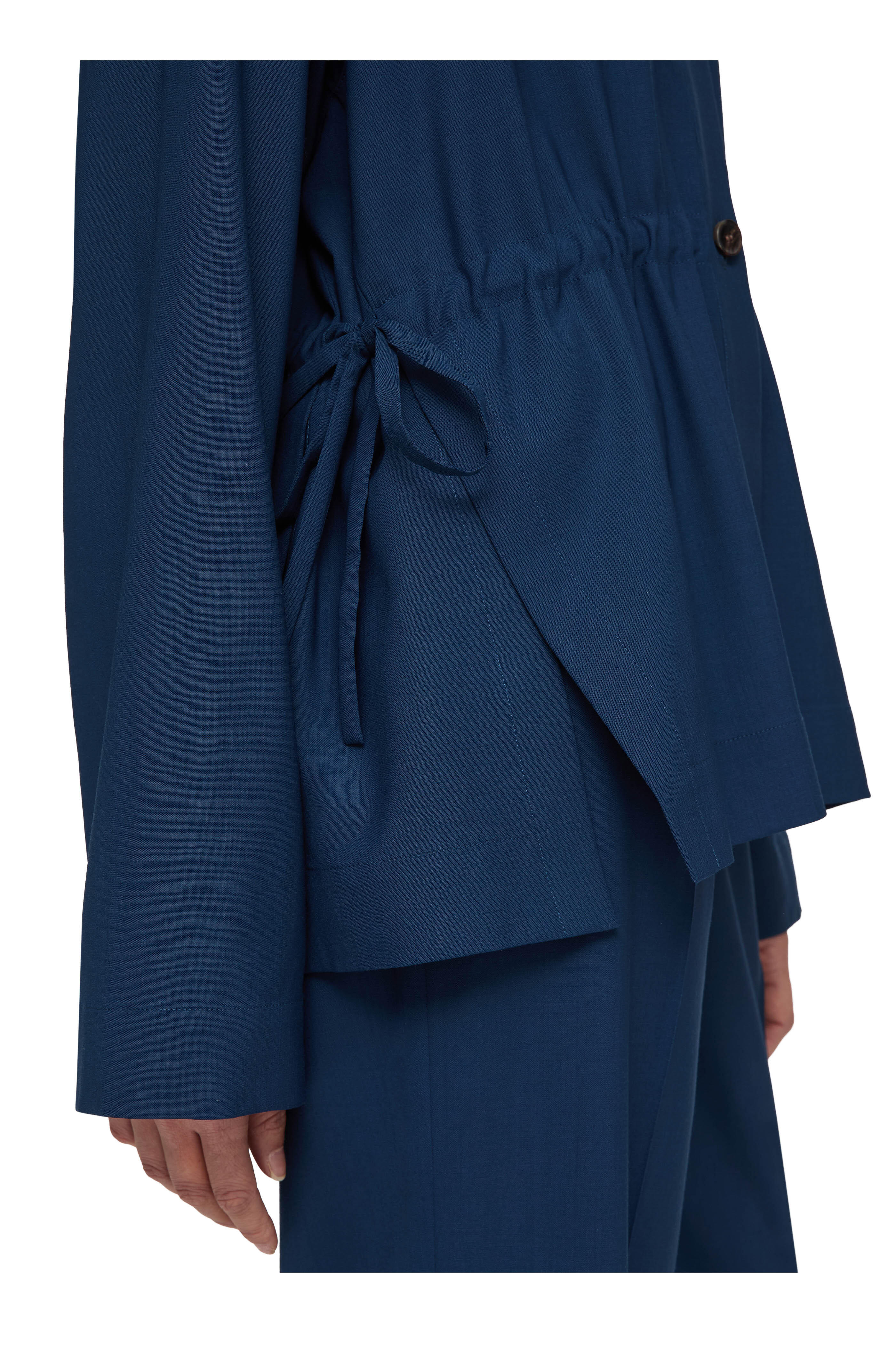 Lafayette 148 New York - Lido Blue Gathered Oversized Jacket
