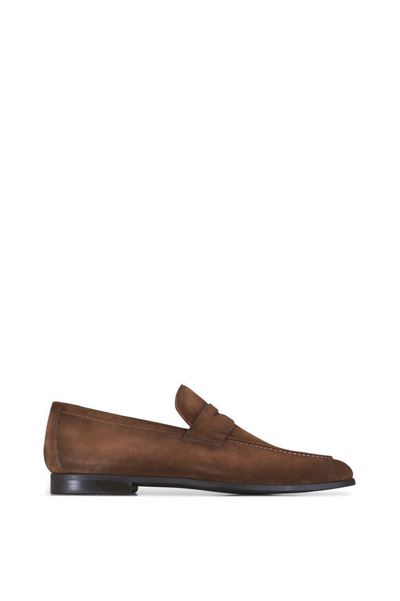 Magnanni Diezma Taupe Suede Penny Loafer - view 2
