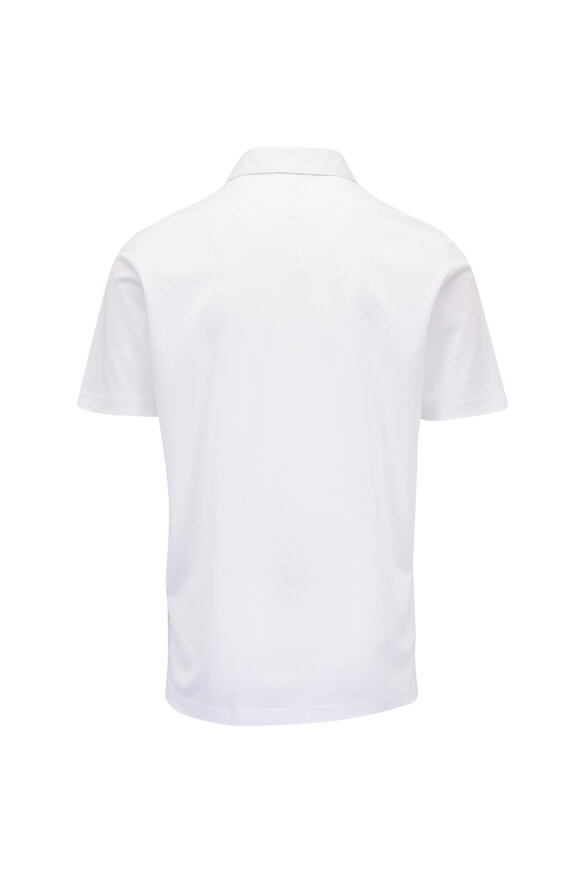 Stefan Brandt Lucas White Ultra Cotton Polo - view 2