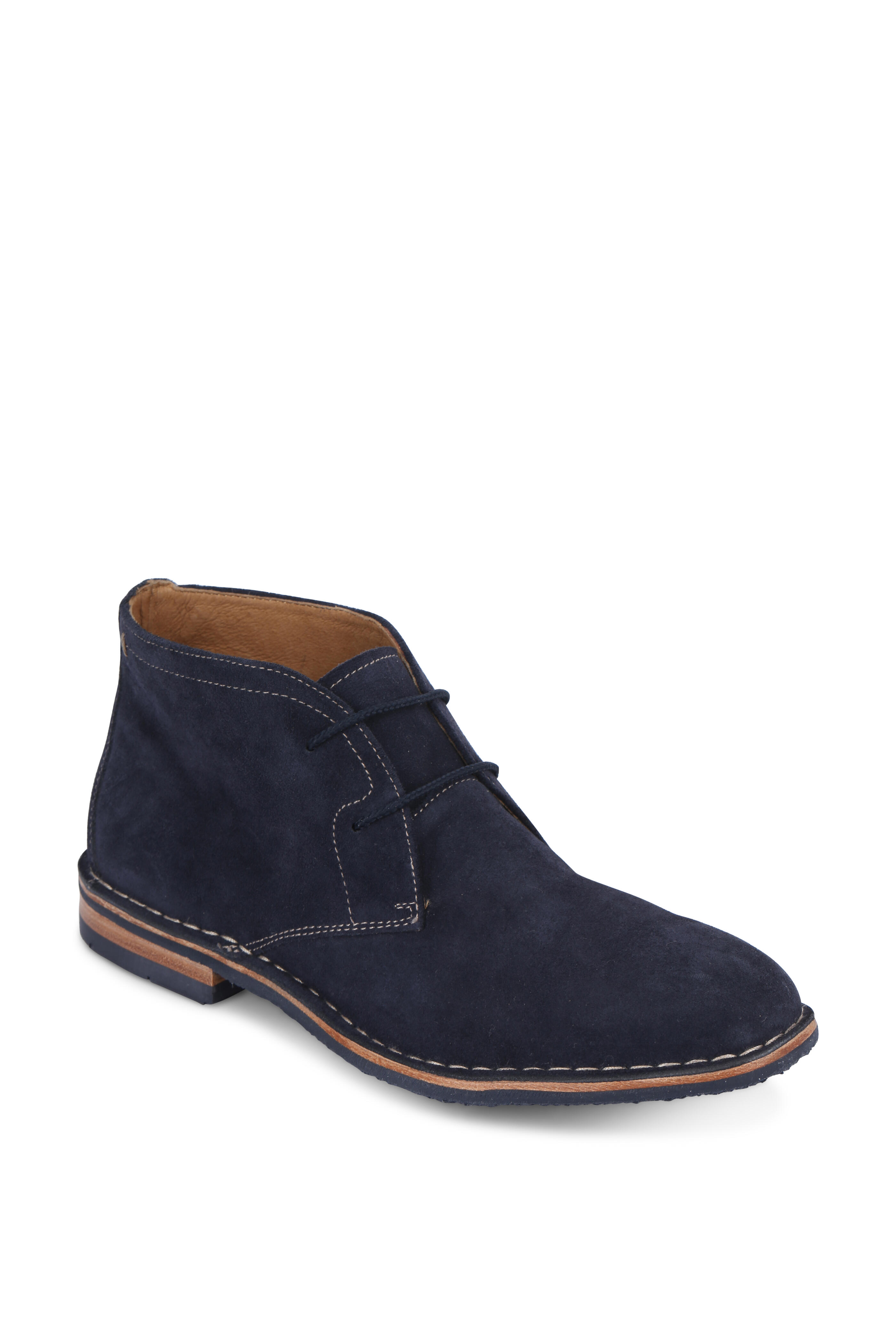 Trask Brady Navy Suede Chukka Boot Mitchell Stores