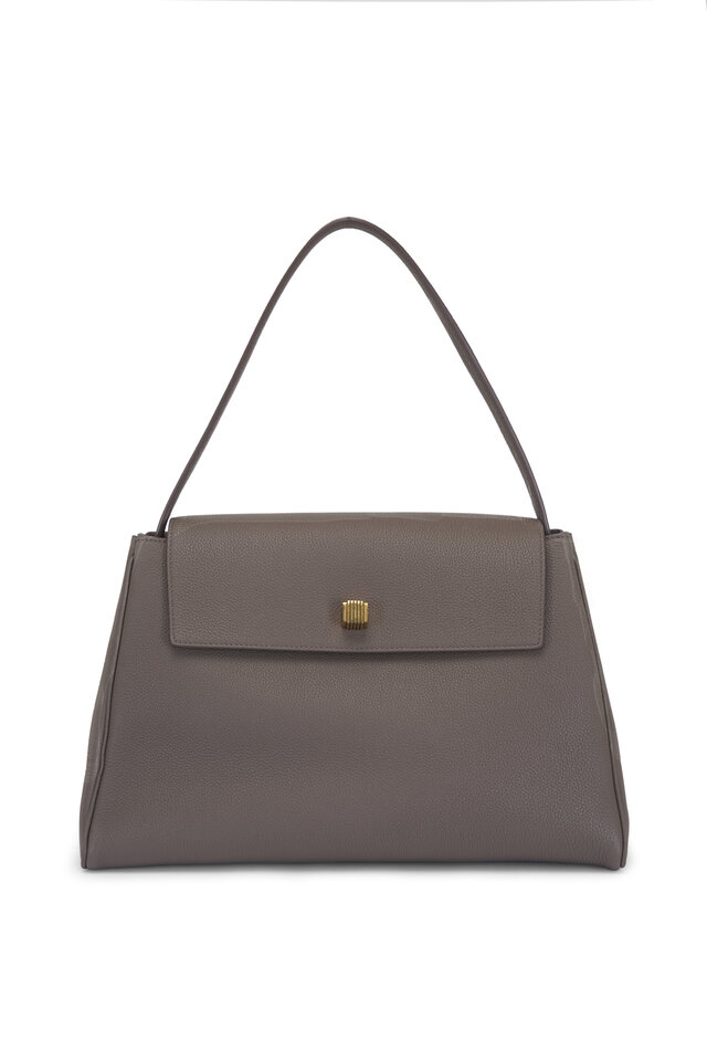 Valextra - Smoke Leather Top Handle Bag | Mitchell Stores Valextra - Smoke Leather Top Handle Bag | Mitchell Stores