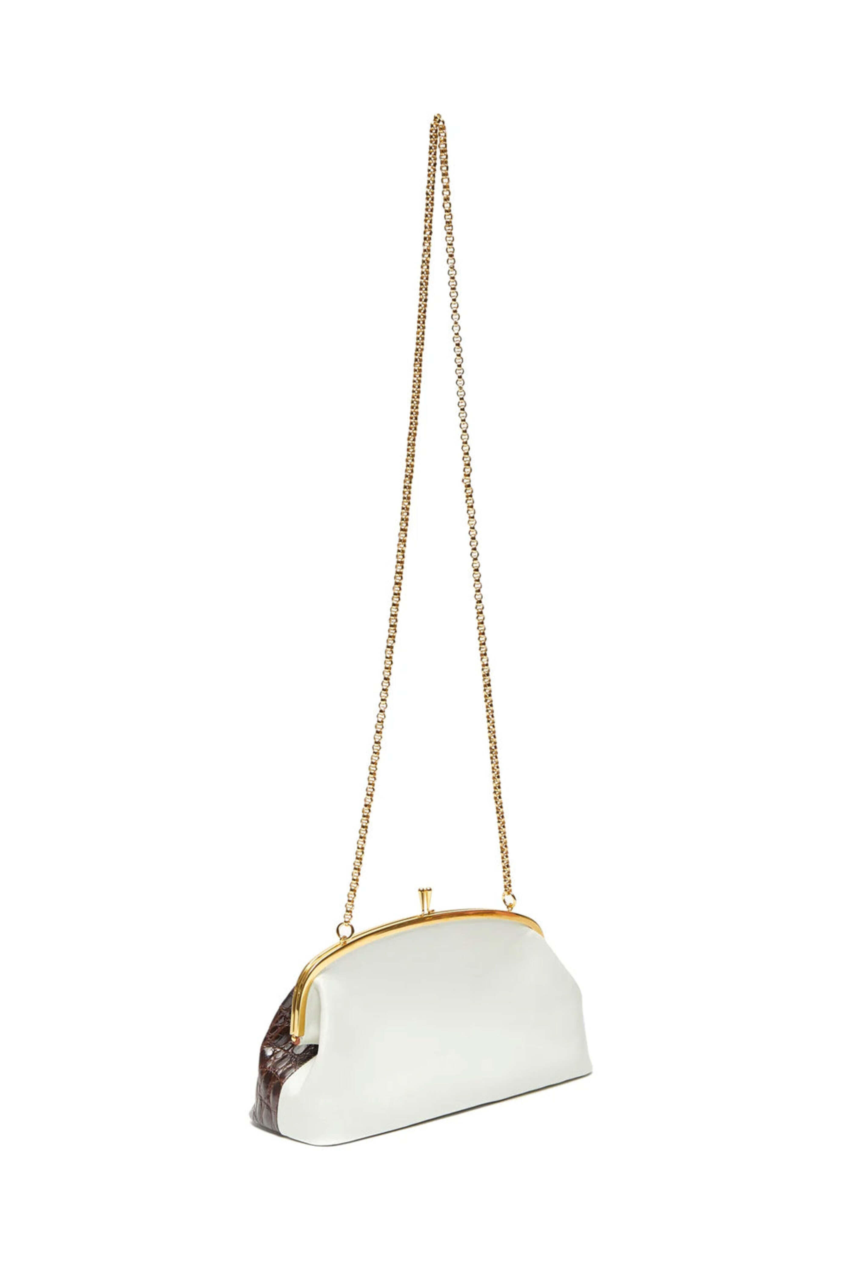 Marni - Brown Croc Embossed Small Cindy Crossbody