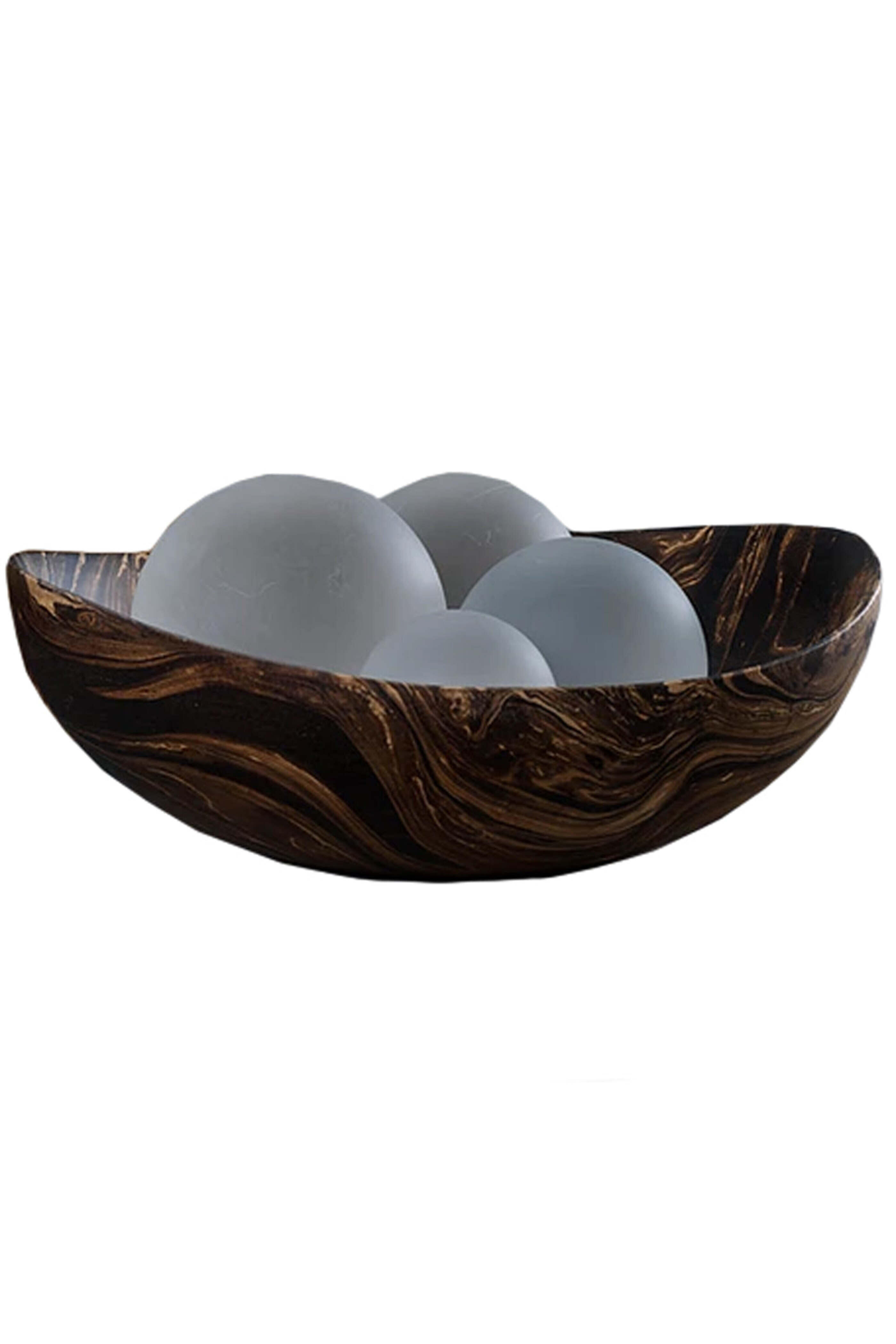 Zodax - Mango Marbleized Wood Bowl - view 1