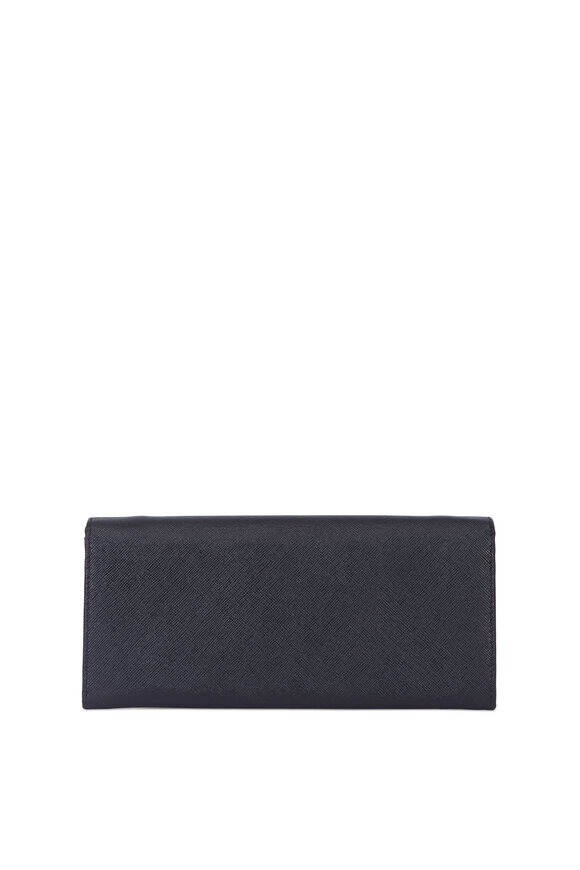 Prada - Black Saffiano Wallet With Chain