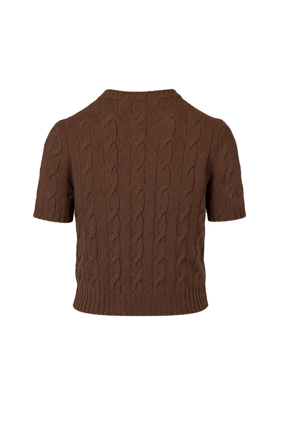 Ralph Lauren Brown Cashmere Crewneck Sweater - view 2