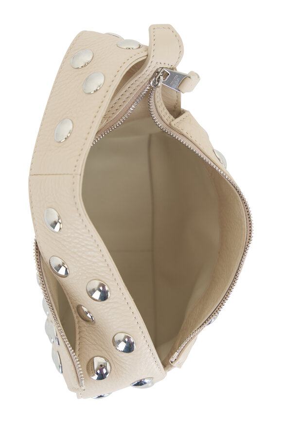 Khaite - Small Elena Dark Ivory Silver Stud Bag 