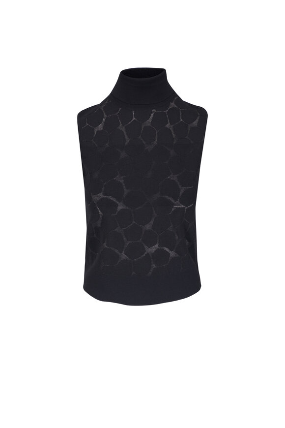 Giorgio Armani - Black Halter Strap Knit Top | Mitchell Stores