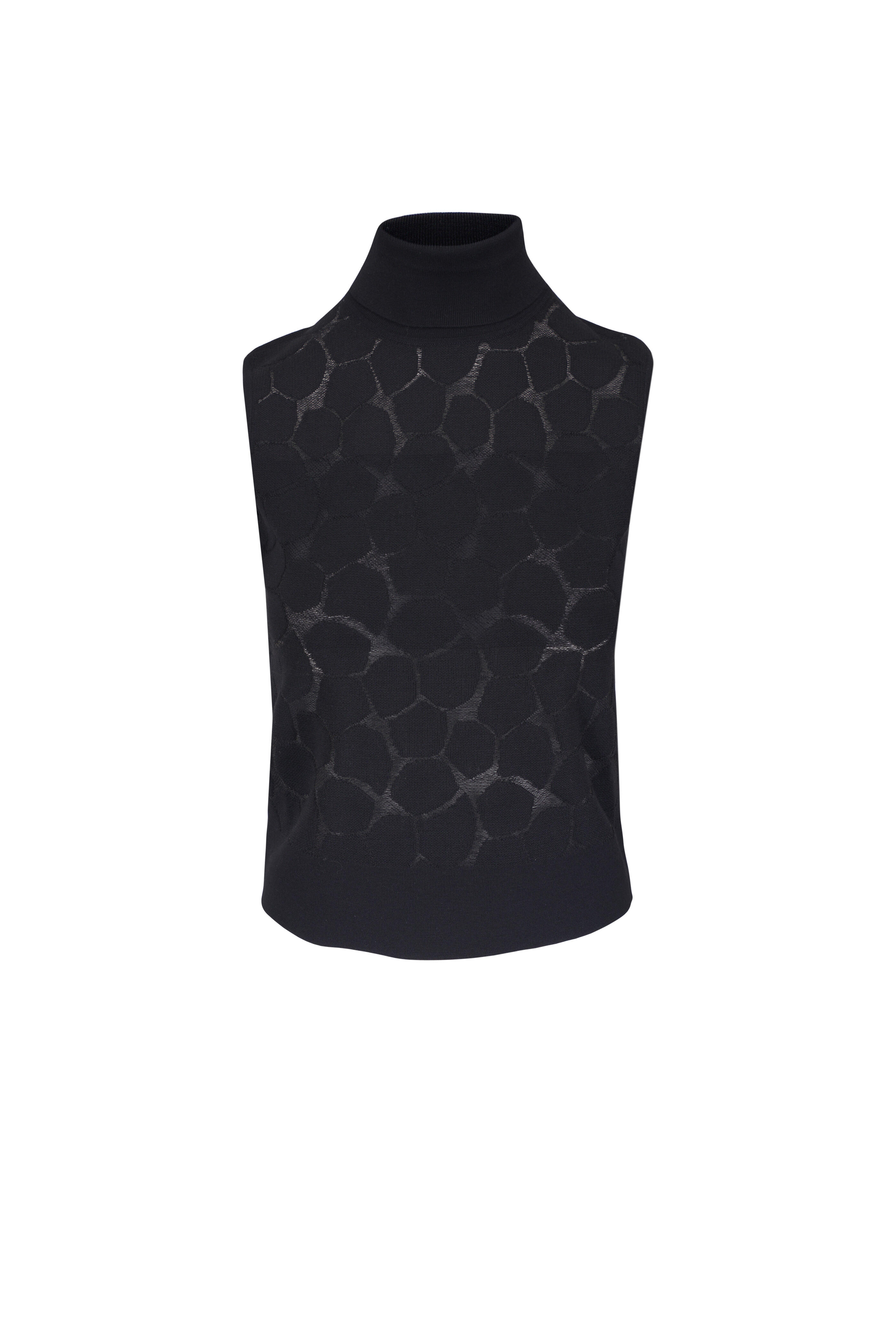 Akris - Black Broken Stone Jacquard Knit Tank