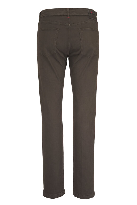Kiton Brown Five Pocket Denim Pant - view 2
