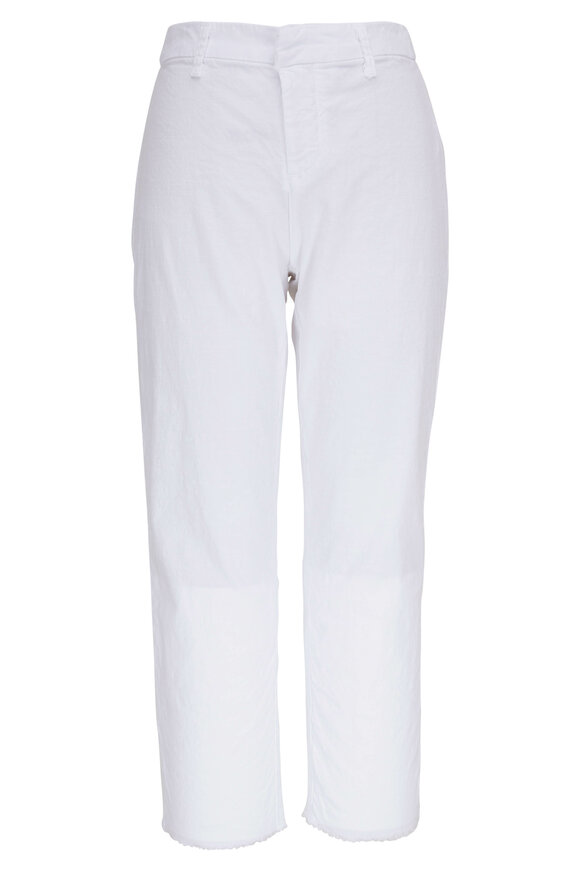 Frank & Eileen - Kinsale White Cotton & Linen Sailor Pant