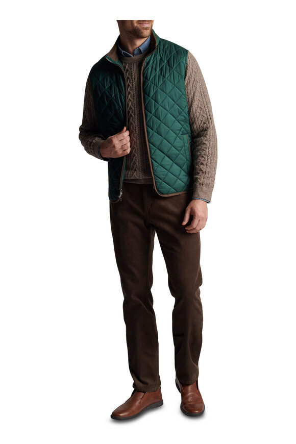 Peter Millar - Essex Balsam Green Quilted Travel Vest