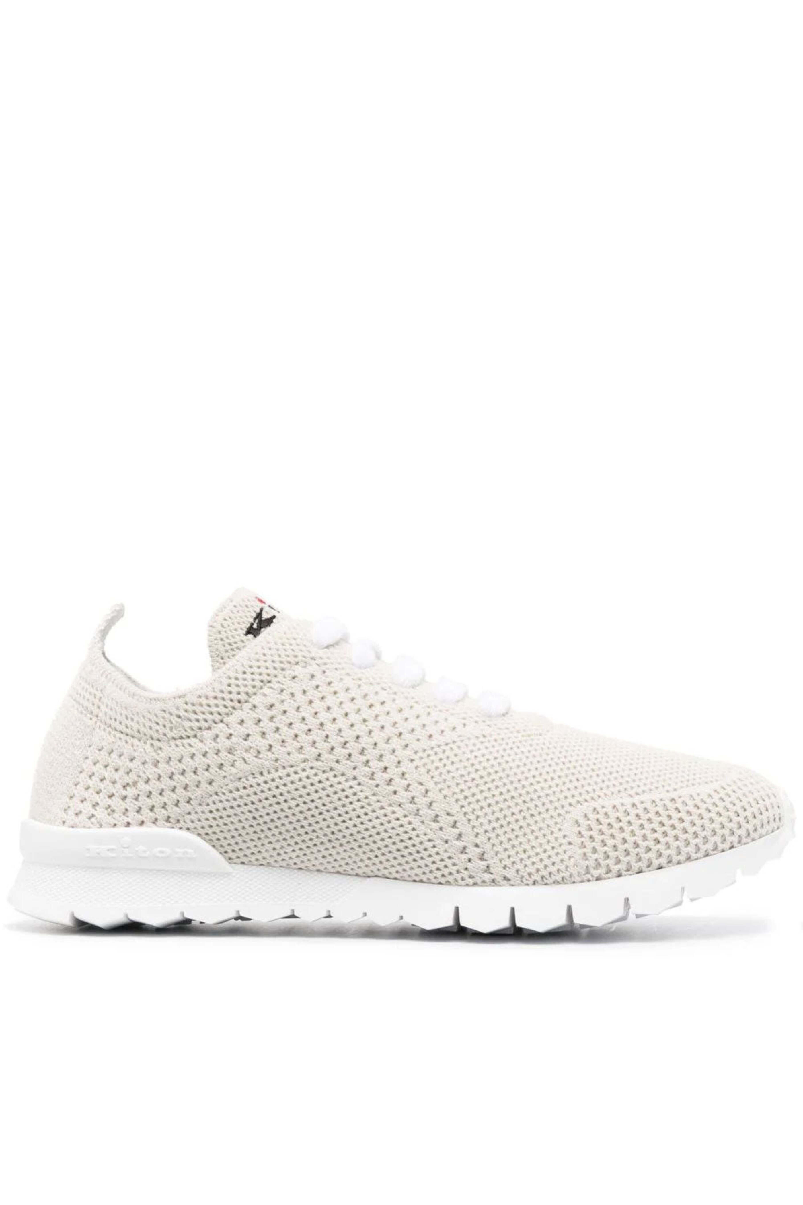 Kiton - Knit Low Top Sneaker in Beige