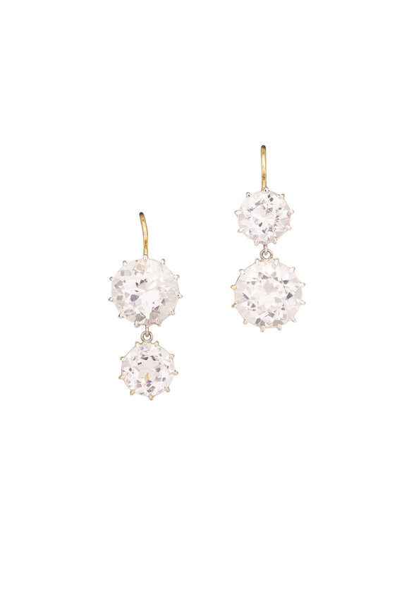 Renee Lewis 18k White Gold Antique Kunzite Earing - view 1