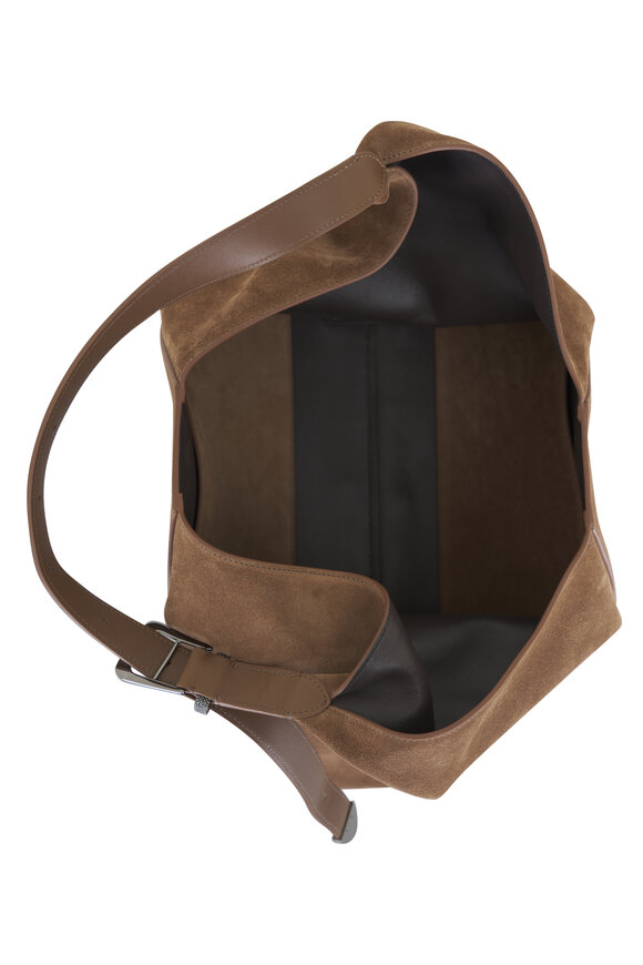 Brunello Cucinelli - Brown Suede Hobo Bag 