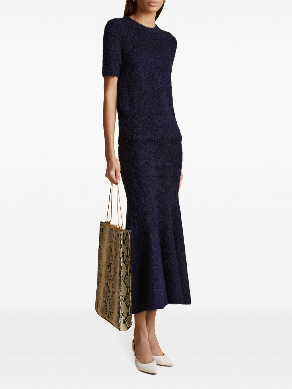 Khaite - Luphia Navy Blue Cashmere Sweater