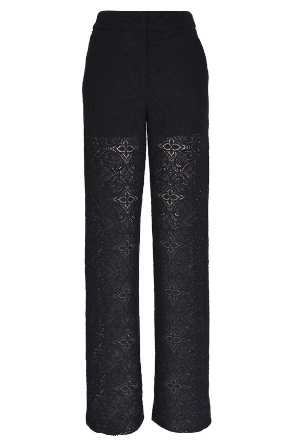 Veronica Beard Tonelli Black Lace Pant 