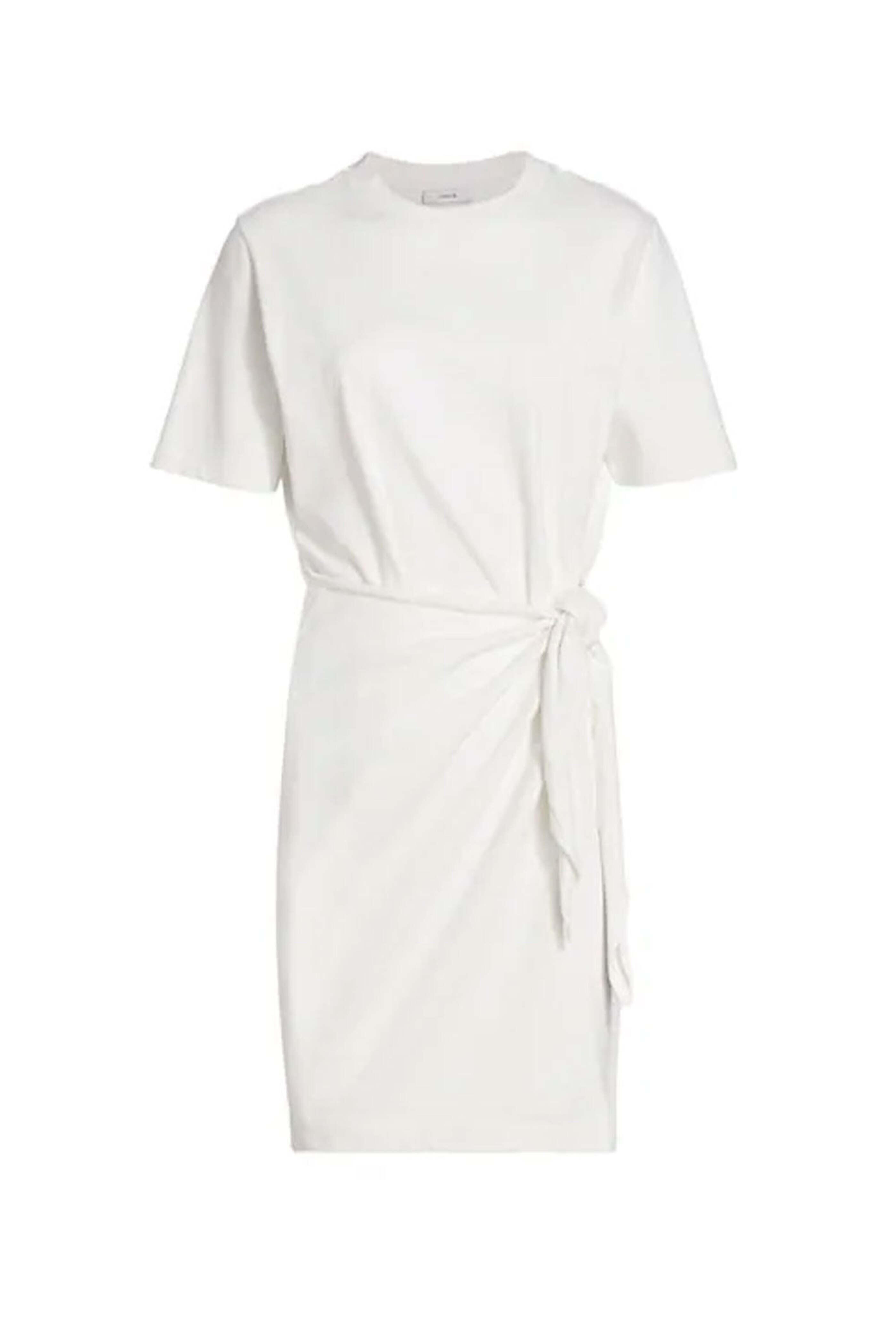 vince short sleeve side tie dress Vince - Off White Short Sleeve Side Tie Dress