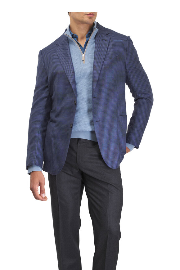 Zegna Charcoal Gray Wool Flannel Pant - view 2