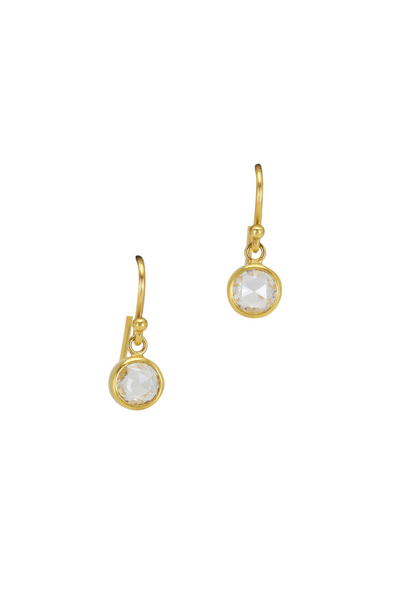 Caroline Ellen - White Sapphire Dangle Earrings