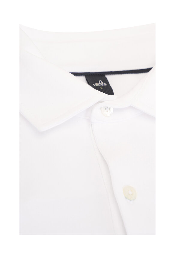 WAHTS Duke White Stretch Jersey Button Down Shirt - view 2