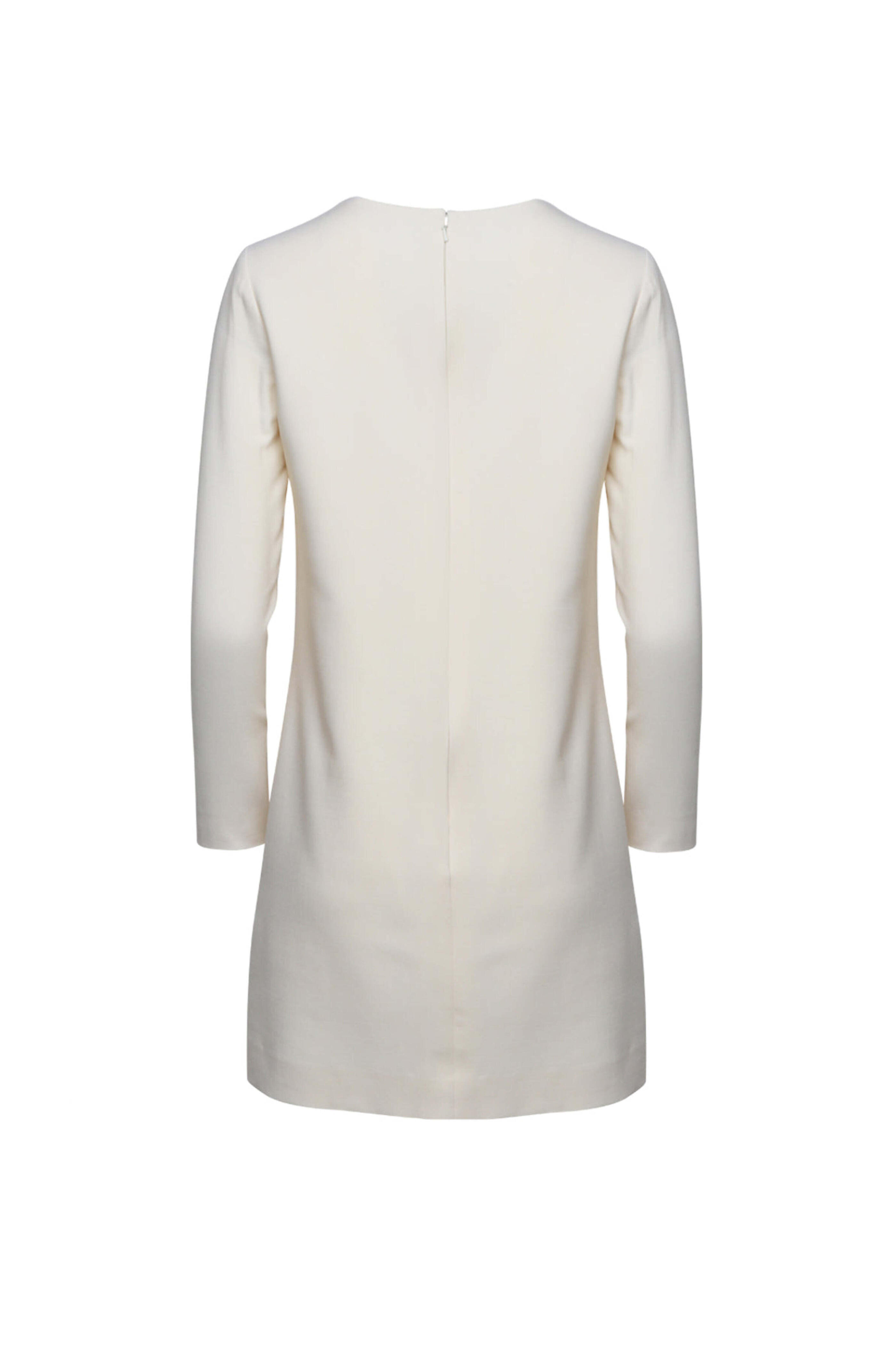 Oscar de la Renta - Ivory Painted Rose Shift Dress