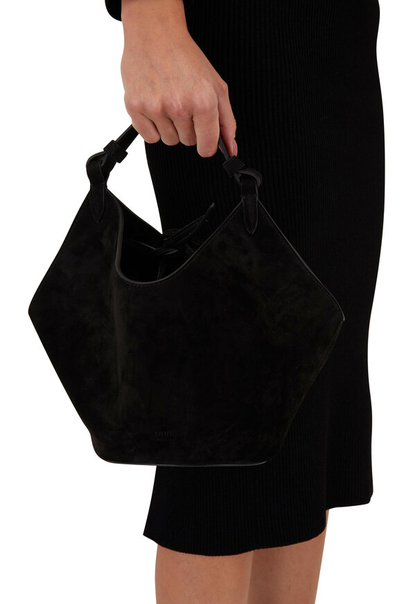 Khaite - The Mini Lotus Black Suede Bag
