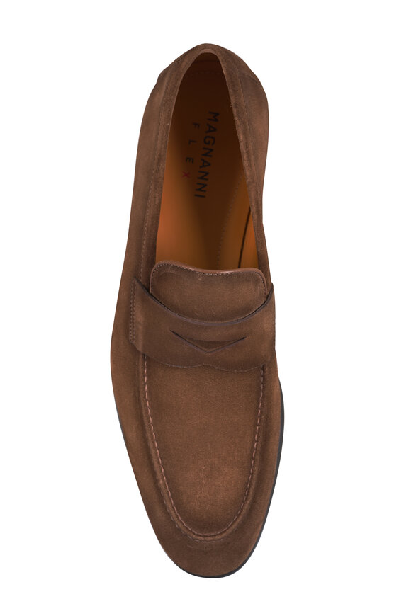 Magnanni Diezma Taupe Suede Penny Loafer - view 3