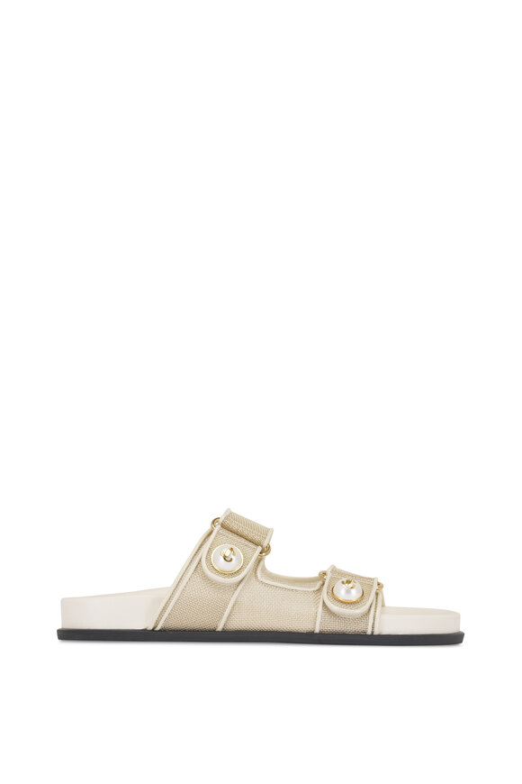 Jimmy Choo Fayence Latte Mesh Pearly Strap Sandal - view 2